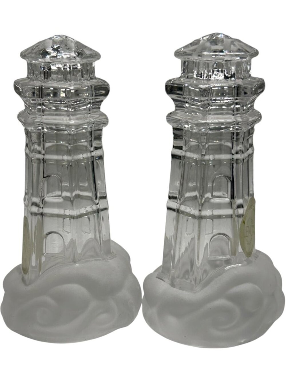 Lenox Full Lead Crystal Lighthouse Salt & Pepper Set 090277 Made in Germany NIB - Picture 3 of 10